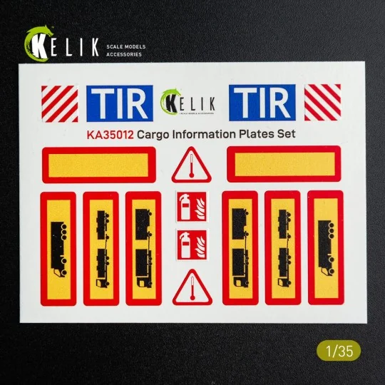 Cargo Information plates set 1 - Decal for models, 1/35 - Kelik KA3...