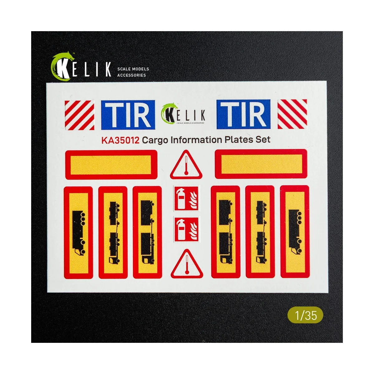 Cargo Information plates set 1 - Decal for models, 1/35 - Kelik KA3...