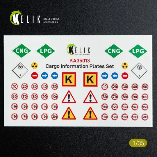 Cargo Information plates set 2 - Decal for models, 1/35 - Kelik KA3...