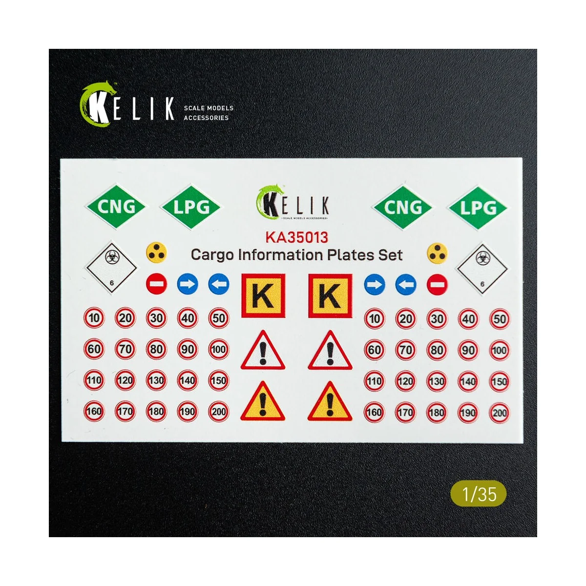 Cargo Information plates set 2 - Decal for models, 1/35 - Kelik KA3...