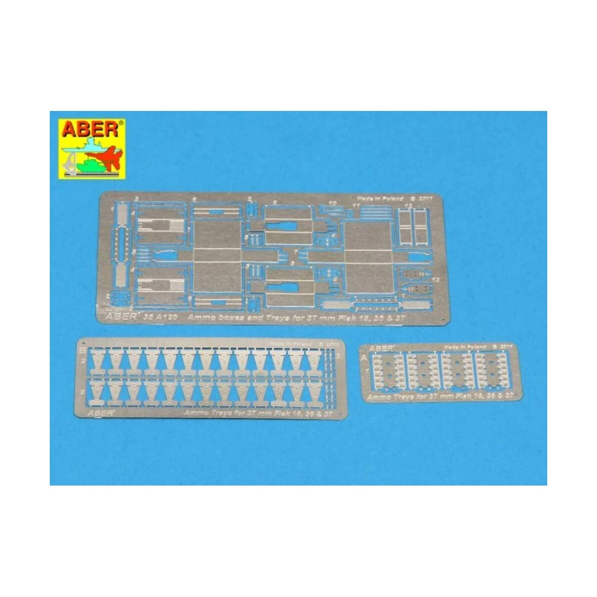 Ammo boxes Flak 18 36 & 37, 1/35 - Aber Models 35 A120