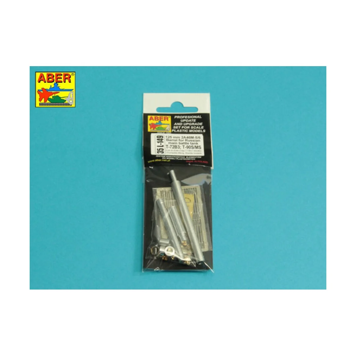 125mm 2A46M-5/6 Barrel for Russian Tank T-72B3 T-90S/MS, 1/35 - Abe...