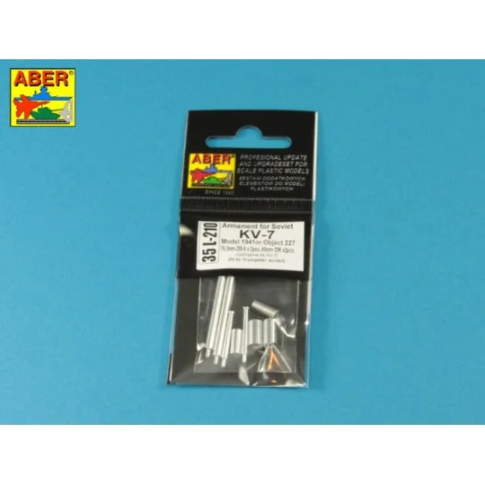 Armament for Soviet KV-7 76mm x 2 45 x 2, 1/35 - Aber Models 35 L-210