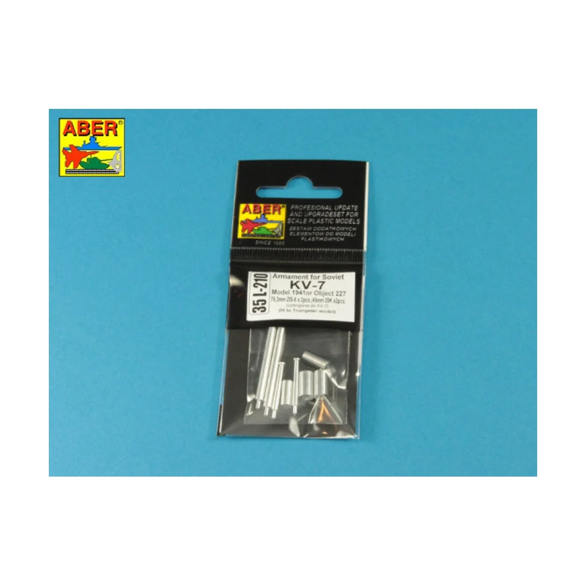 Armament for Soviet KV-7 76mm x 2 45 x 2, 1/35 - Aber Models 35 L-210