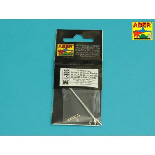 Barrels for BritishCruiser Tanks Mk.IIA, A10 Mk.IA and also Mk.I A9...