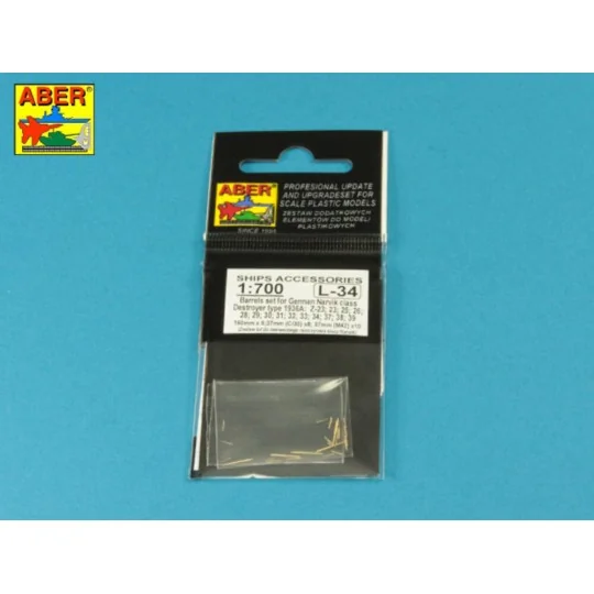 Set of Barrels for Narvic classe destroyers type 1936A: 150mm x 5 3...
