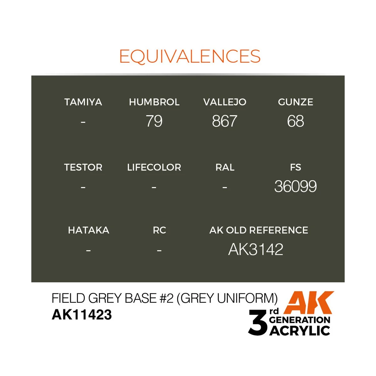 Field Grey Base 2 (Grey Uniform) - AK Interactive AK11423