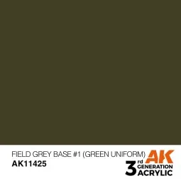 Field Grey Base 1 (Green uniform) - AK Interactive AK11425 2