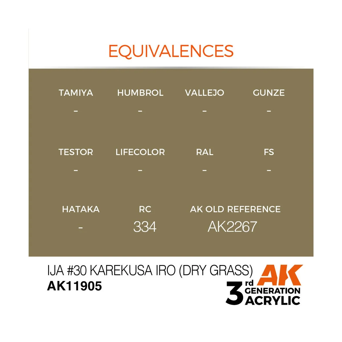 IJA 30 Karekusa iro (Dry Grass) - AK Interactive AK11905