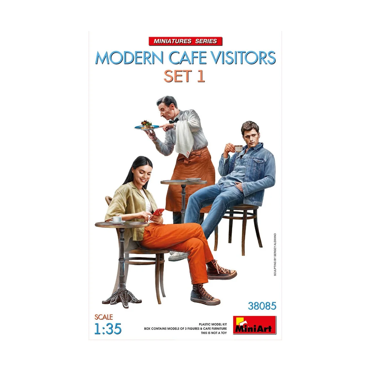 Modern Cafe Visitors Set 1, 1/35 - MiniArt 38085