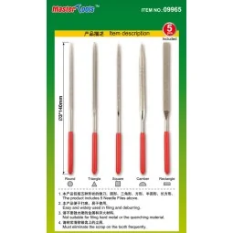 Assorted diamond files set(Grit size150 3x140mm - Master Tools 09965 2