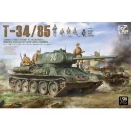 T-34-85 Composite Turret 112 Plant w/5 Resin Figures & Workable Tra...