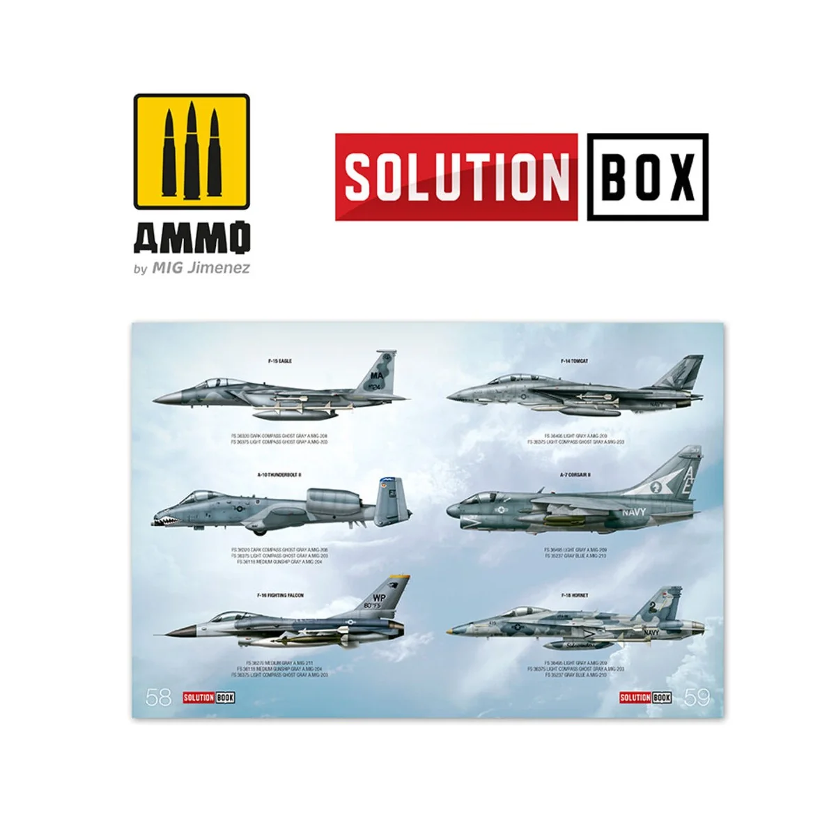 SOLUTION BOOK 06 - How to Paint USAF Navy Grey Fighters (English, C...