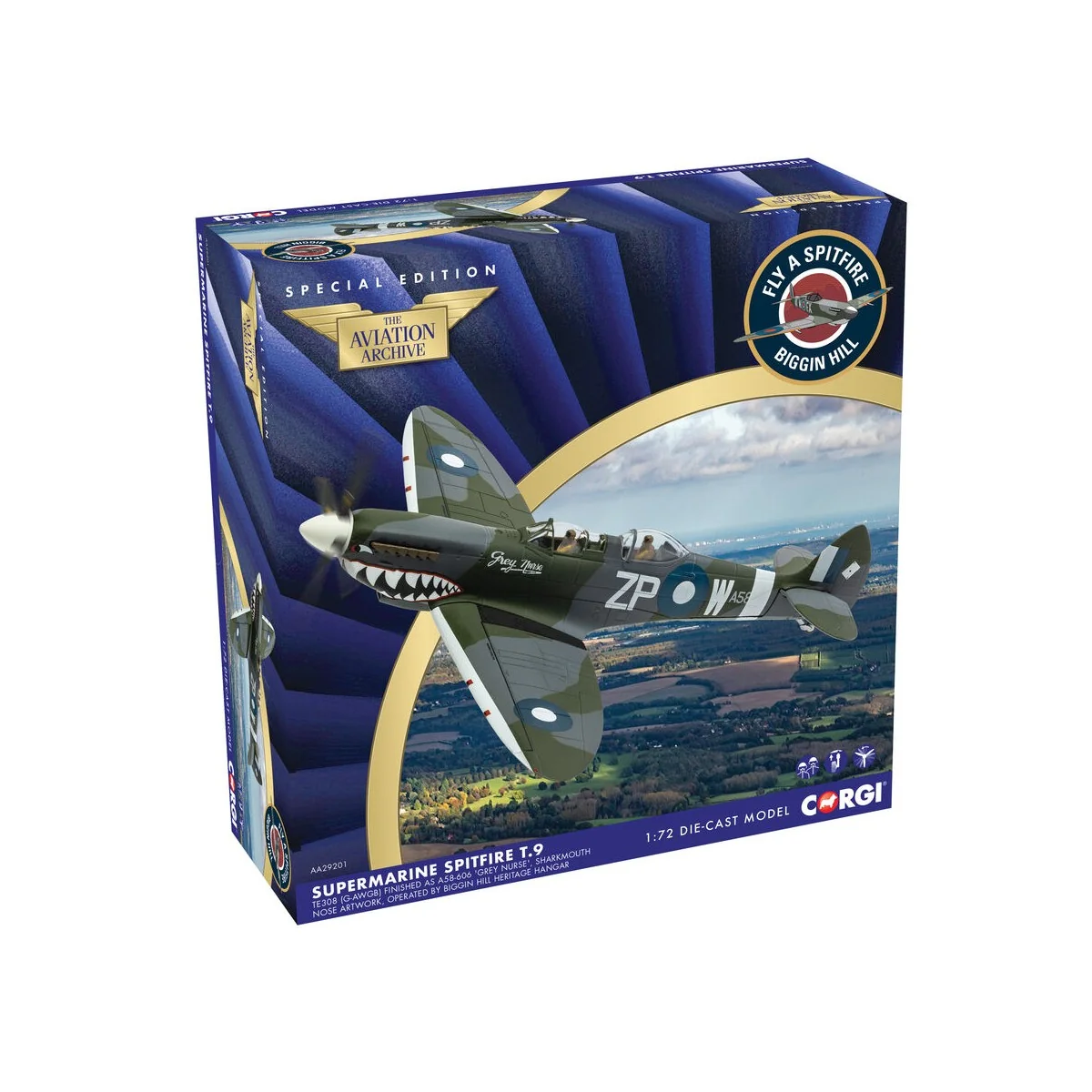 Supermarine Spitfire T.9 TE308 (G-AWGB) Finished as A58-606 'Grey N...