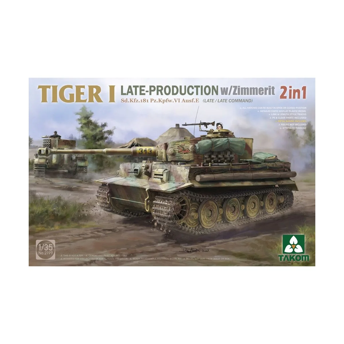 Tiger I Late-Production w/Zimmerit Sd.Kfz.181 Pz.Kpfw.VI Ausf.E Sd....