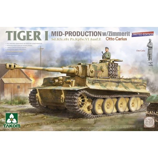 Tiger I Mid-Production w/Zimmerit Sd.Kfz.181 Pz.Kpfw.VI Ausf.E Sd.K...
