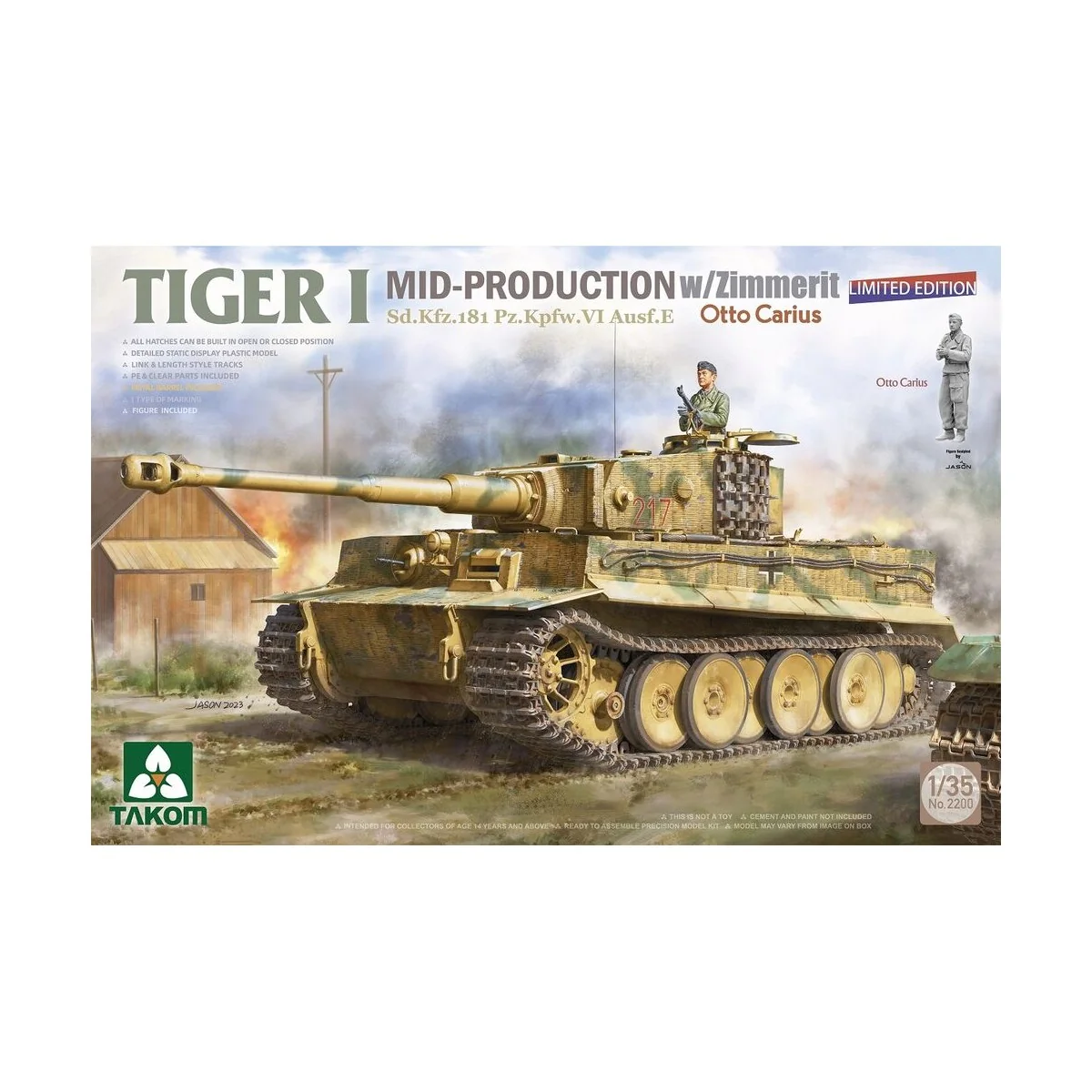 Tiger I Mid-Production w/Zimmerit Sd.Kfz.181 Pz.Kpfw.VI Ausf.E Sd.K...