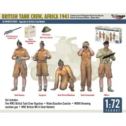 BRITISH TANK CREW, AFRICA 1941 Tankmen from 8th Regiment Royal Iris...