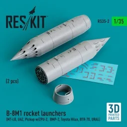 B-8M1 rocket launchers (2 pcs) (MT-LB, UAZ, Pickup w/ZPU-2, BMP-2, ...