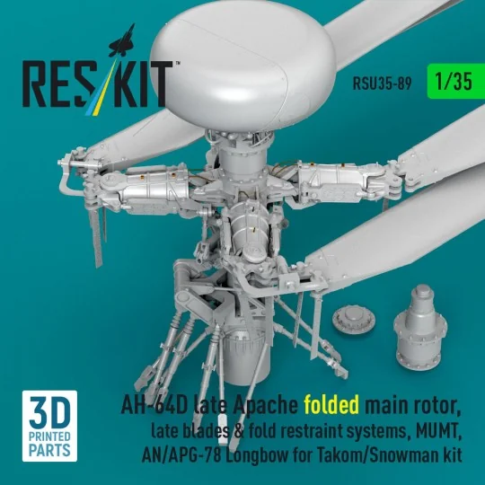 AH-64D late Apache folded main rotor, late blades & fold restraint ...