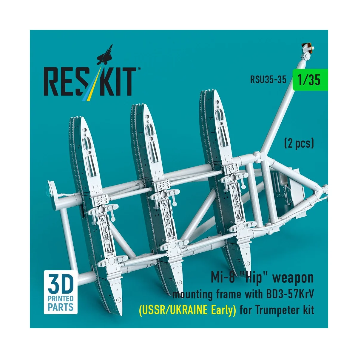 Mi-8 Hip weapon mounting frame with BD3-57KrV (USSR/UKRAINE Early) ...