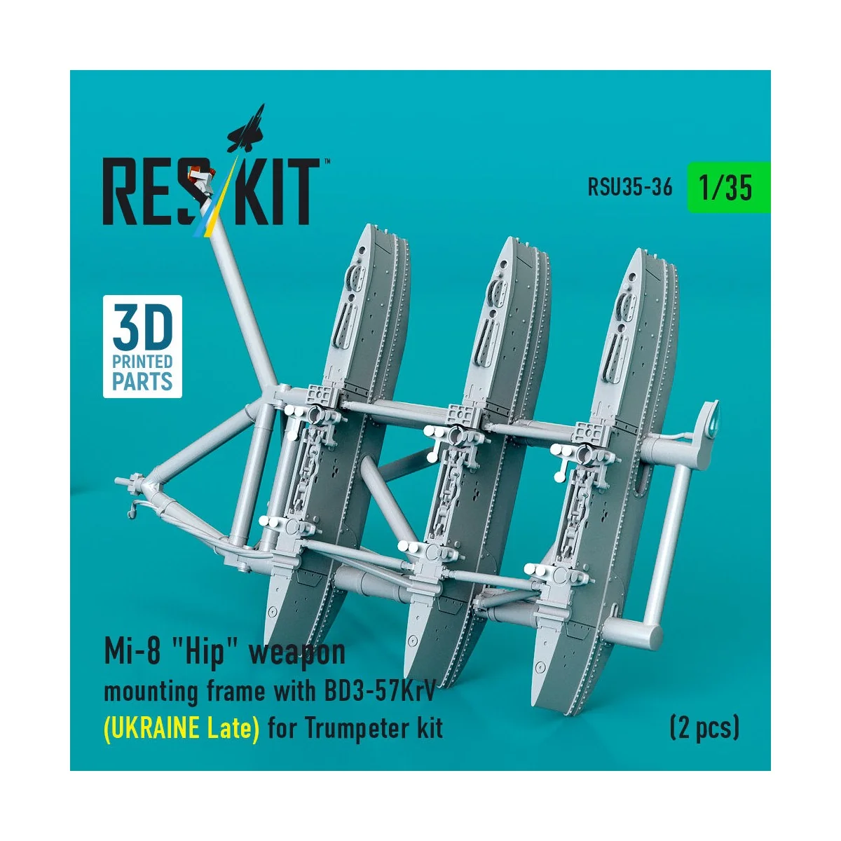 Mi-8 Hip weapon mounting frame with BD3-57KrV (UKRAINE Late) for Tr...