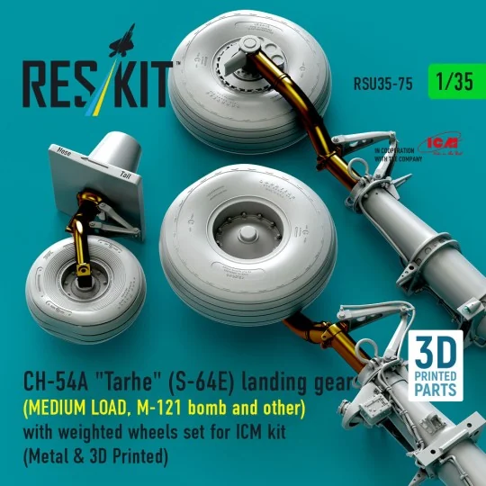 CH-54A Tarhe(S-64E) landing gear (MEDIUM LOAD, M-121 bomb and other...
