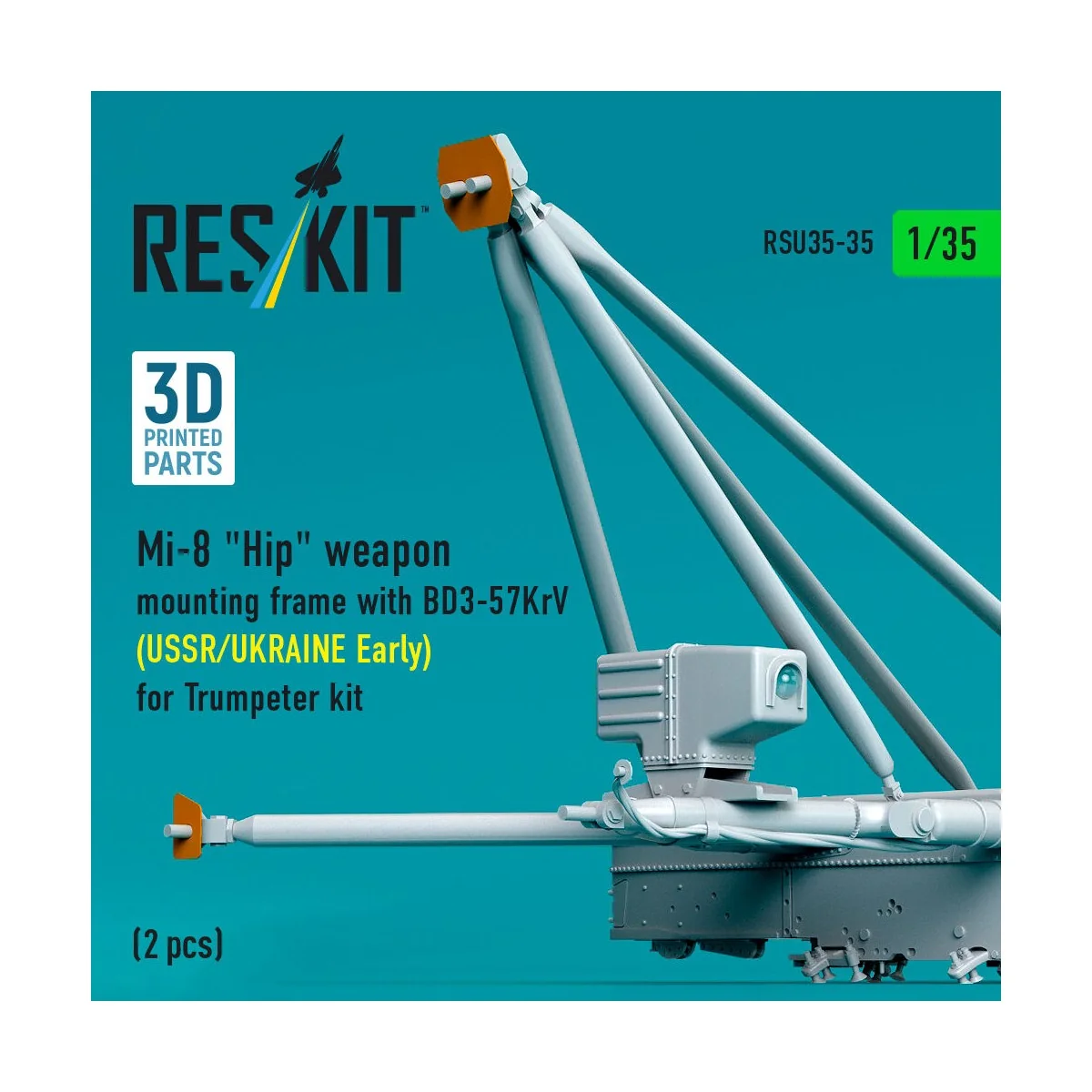 Mi-8 Hip weapon mounting frame with BD3-57KrV (USSR/UKRAINE Early) ...