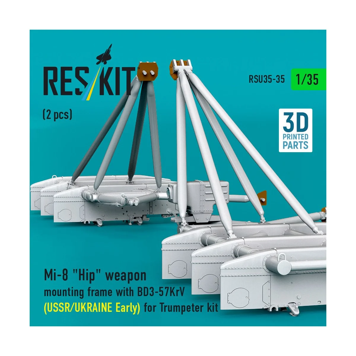 Mi-8 Hip weapon mounting frame with BD3-57KrV (USSR/UKRAINE Early) ...