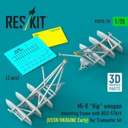 Mi-8 Hip weapon mounting frame with BD3-57KrV (USSR/UKRAINE Early) ...