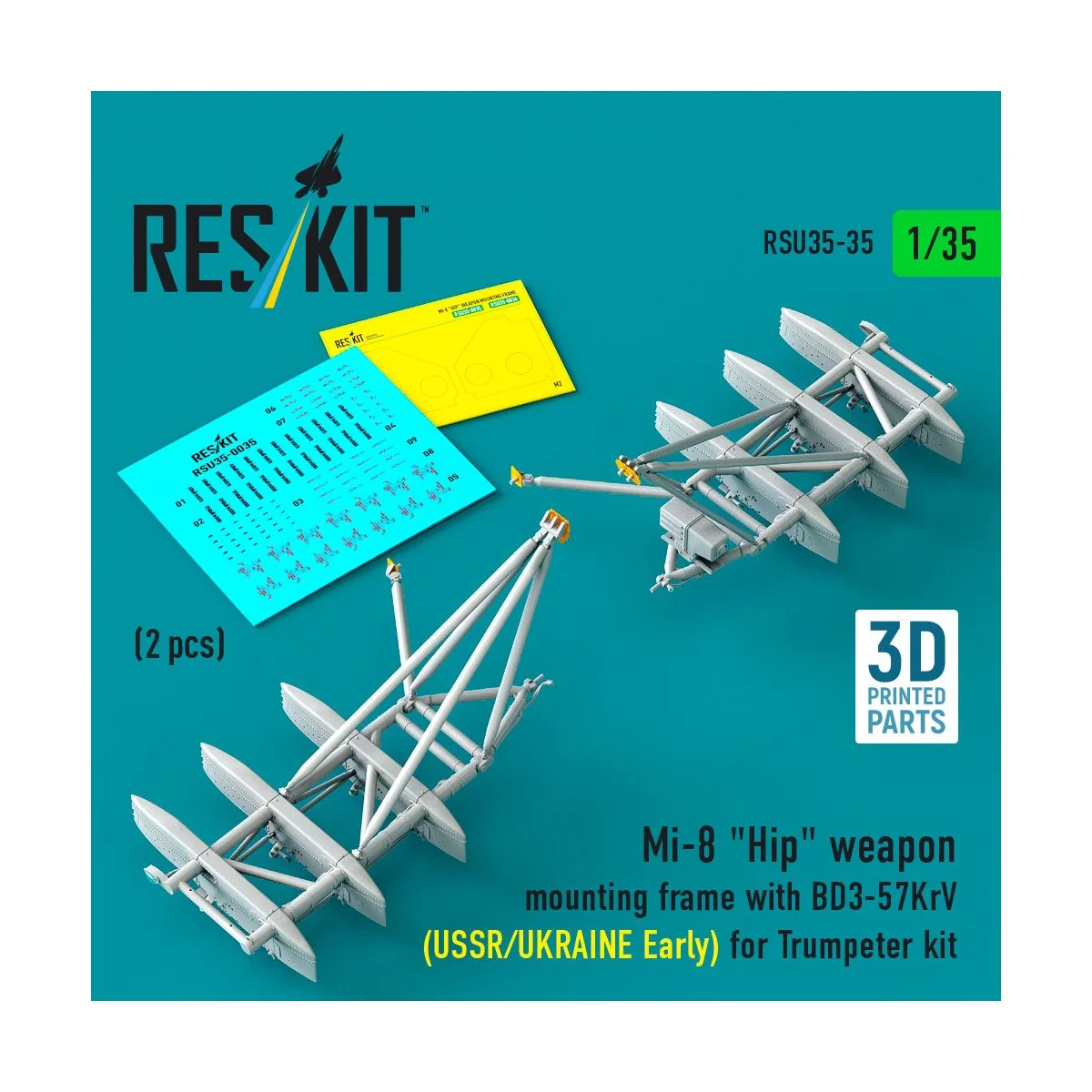 Mi-8 Hip weapon mounting frame with BD3-57KrV (USSR/UKRAINE Early) ...