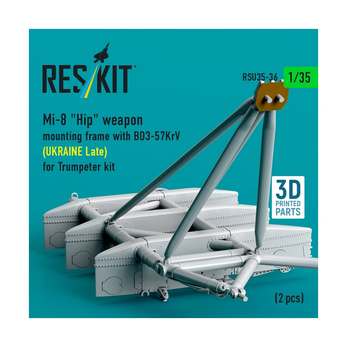 Mi-8 Hip weapon mounting frame with BD3-57KrV (UKRAINE Late) for Tr...