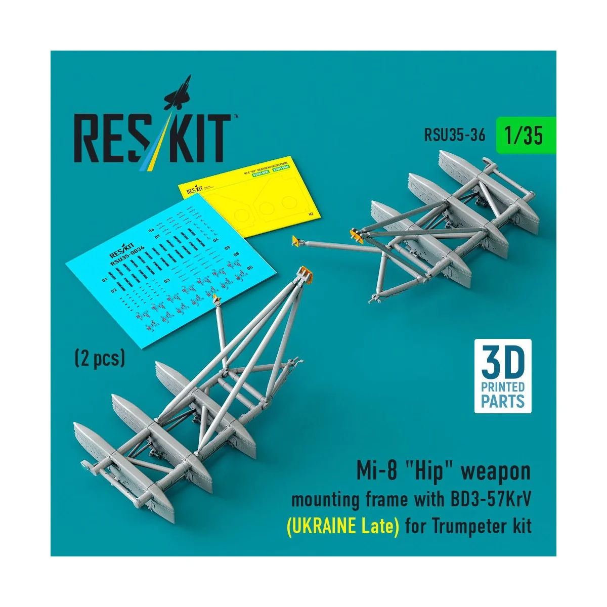 Mi-8 Hip weapon mounting frame with BD3-57KrV (UKRAINE Late) for Tr...