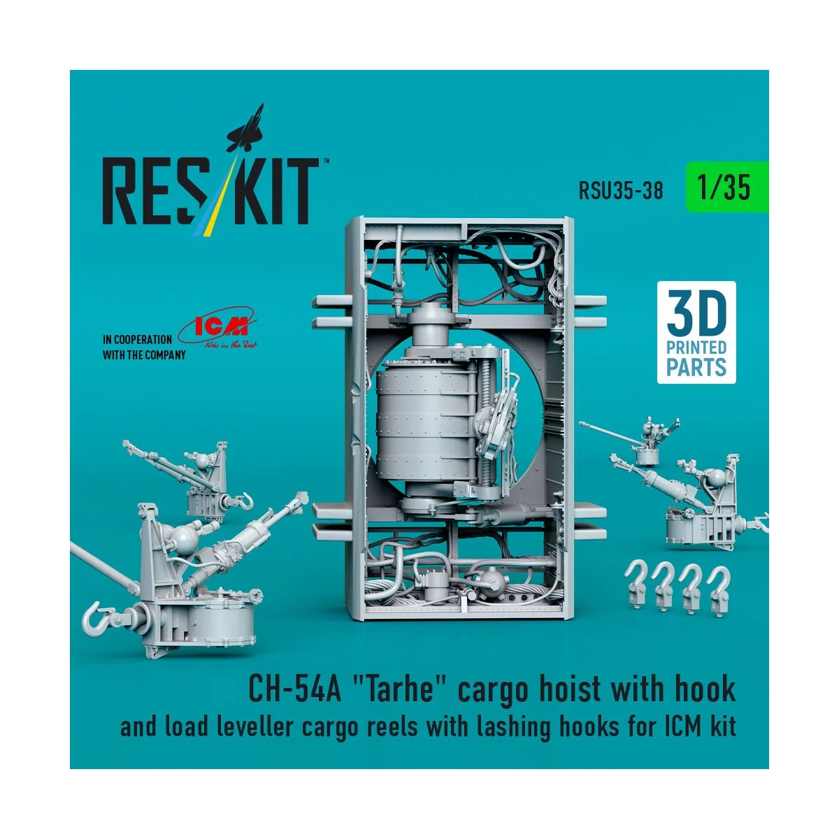 CH-54A Tarhe cargo hoist with hook and load leveller cargo reels wi...