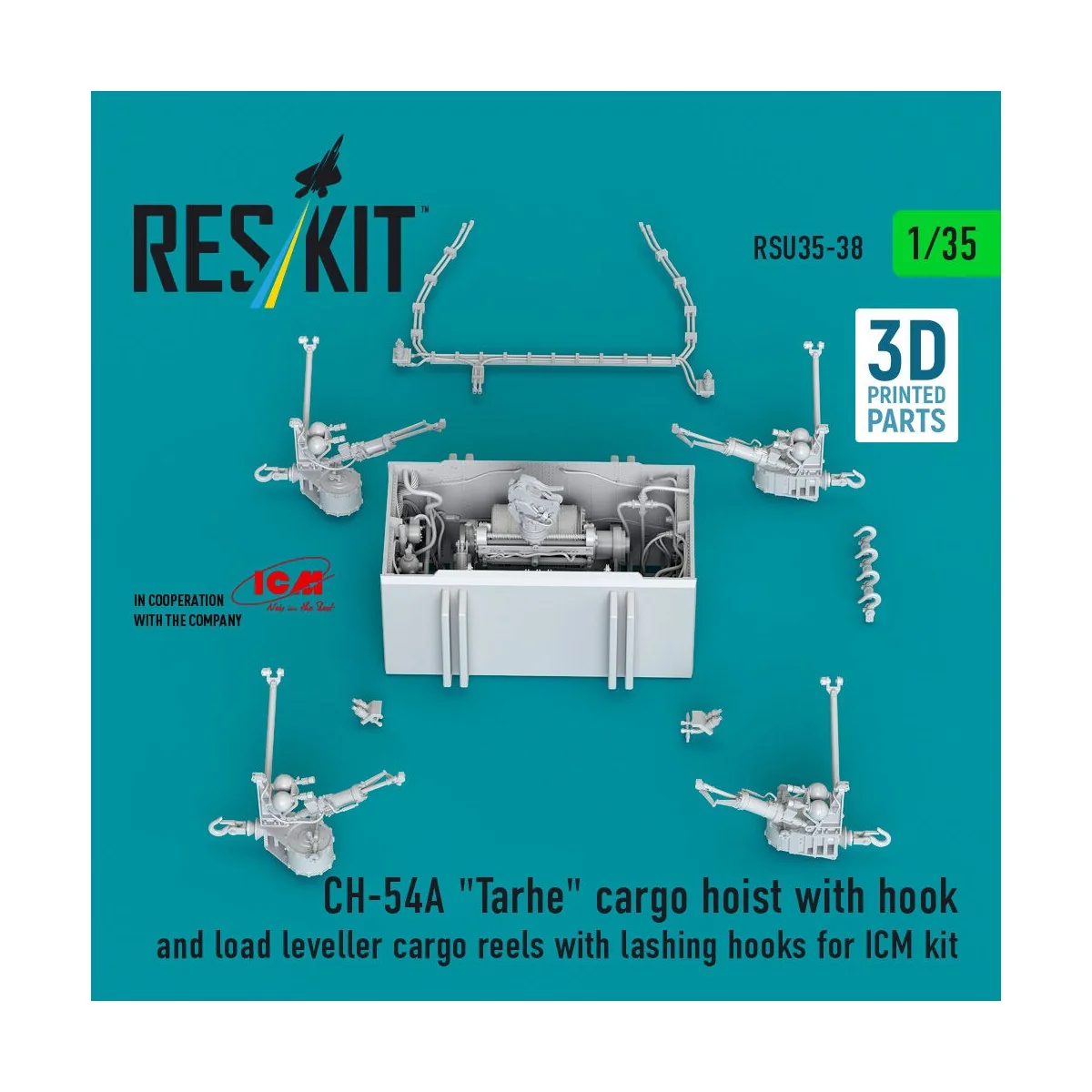 CH-54A Tarhe cargo hoist with hook and load leveller cargo reels wi...