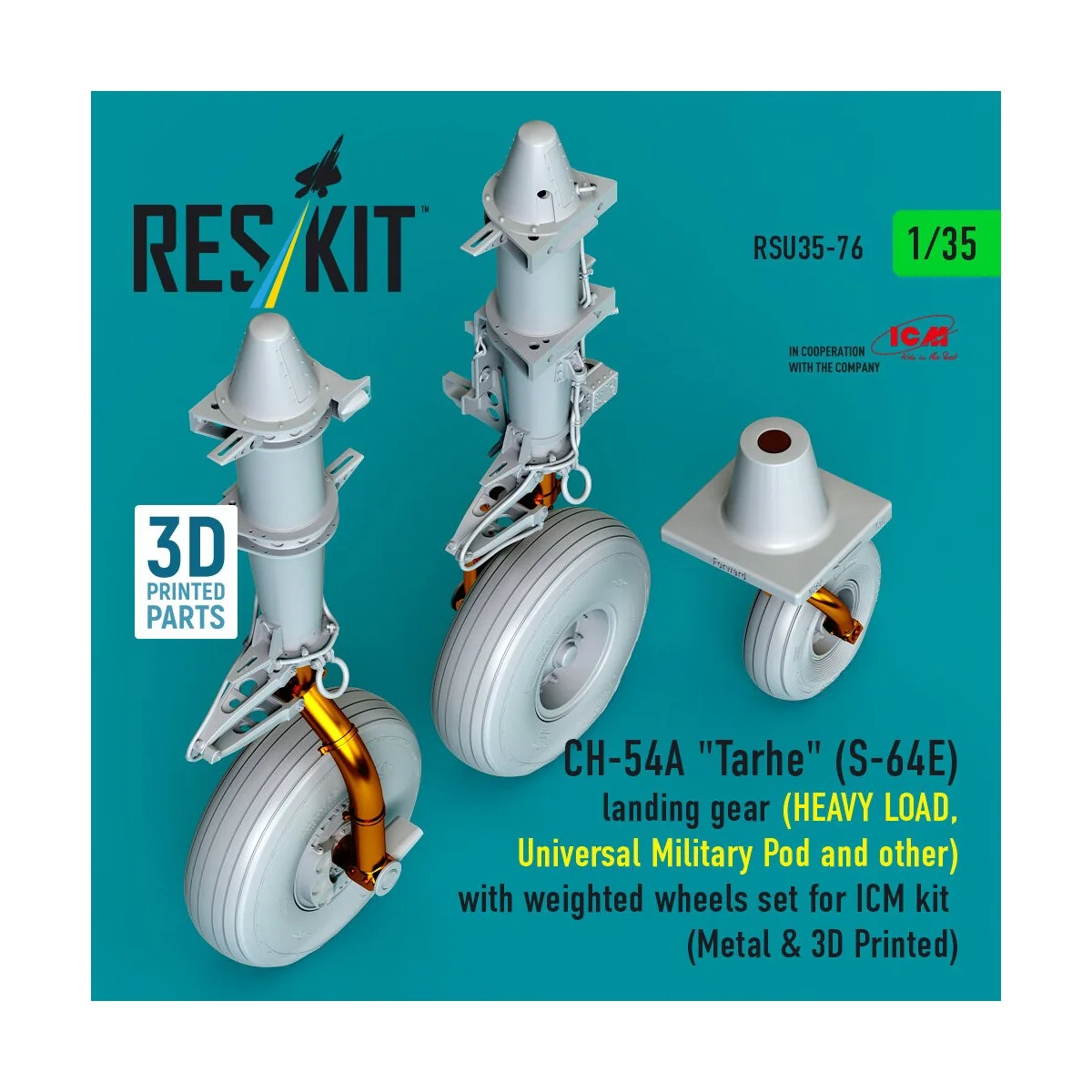 CH-54A Tarhe(S-64E) landing gear (HEAVY LOAD, Universal Military Po...