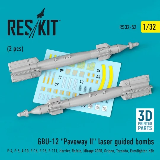 GBU-12 Paveway II laser guided bombs (2 pcs) (F-4, F-5, A-10, F-16,...