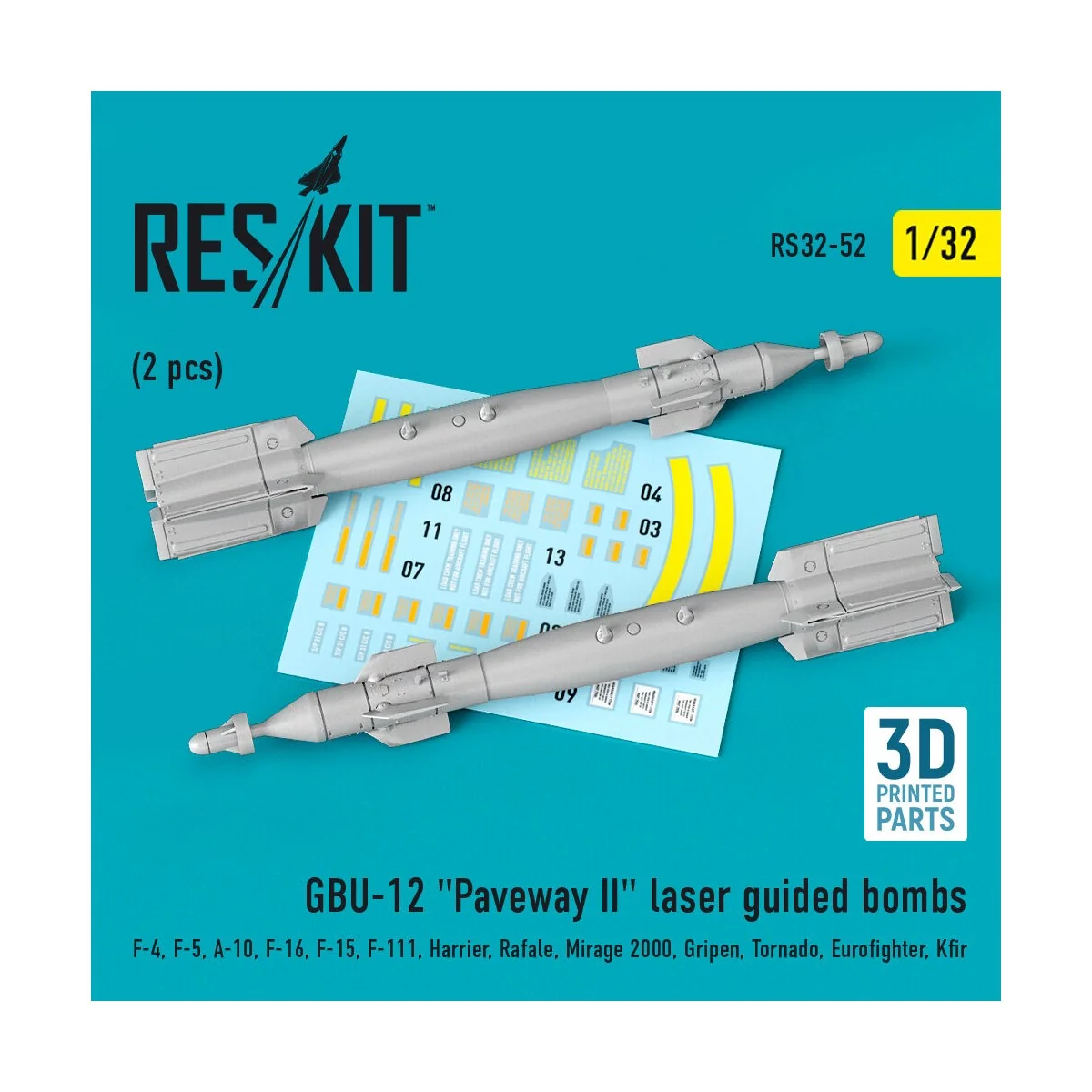 GBU-12 Paveway II laser guided bombs (2 pcs) (F-4, F-5, A-10, F-16,...