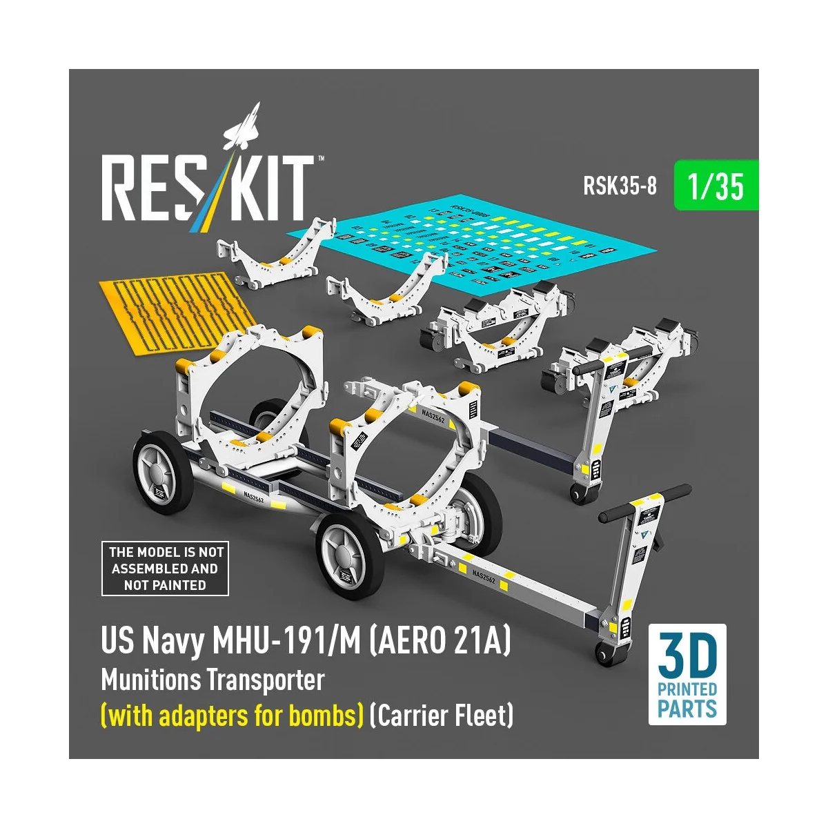 US NAVY MHU-191/M (AERO 21A) Munitions Transporter (with adapters f...