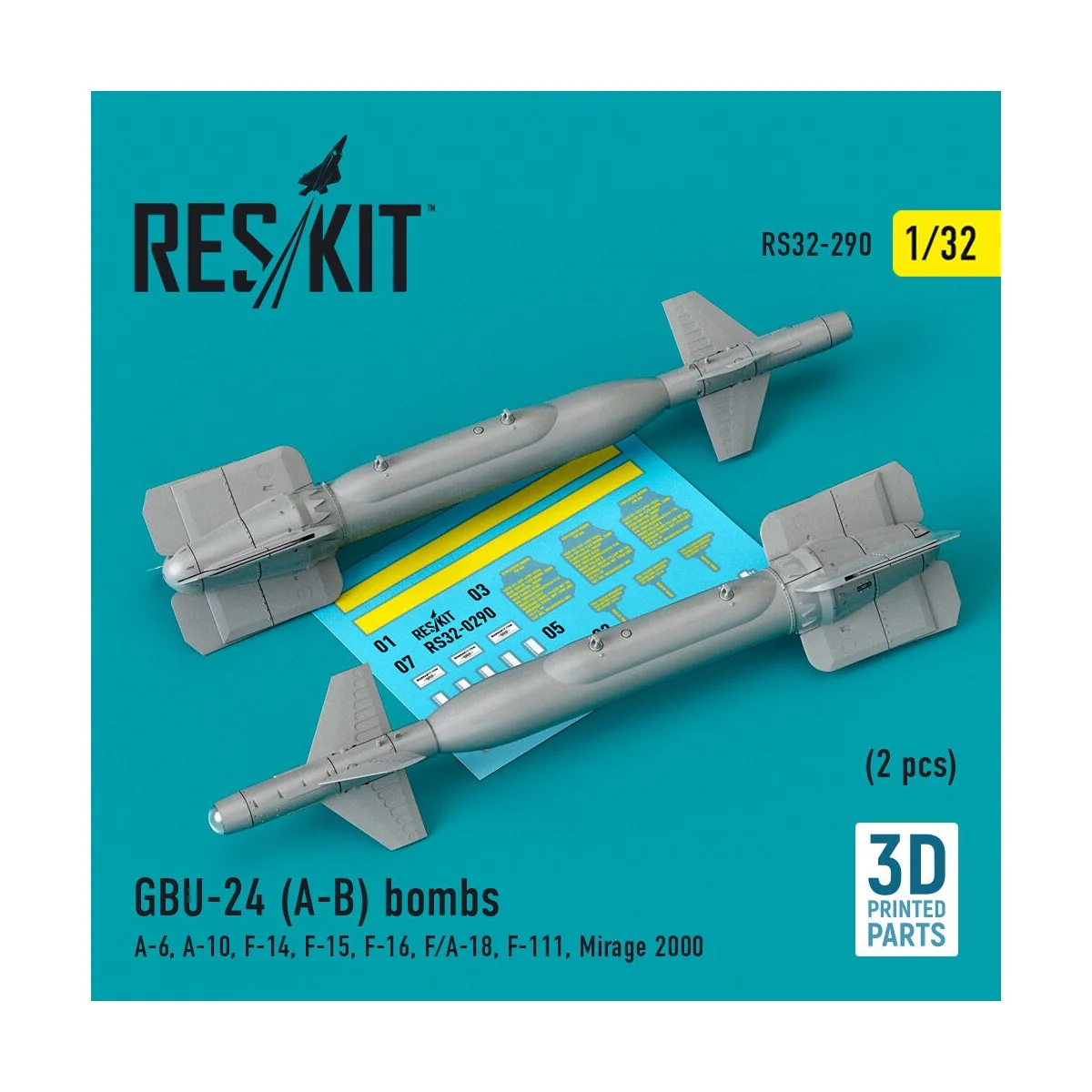 GBU-24 (A-B) bombs (2 pcs) (A-6, A-10, F-14, F-15, F-16, F/A-18, F-...