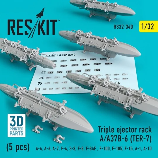 Triple Ejector Rack A/A37B-6 (TER-7) (5 pcs) (A-4, A-6, A-7, F-4, S...