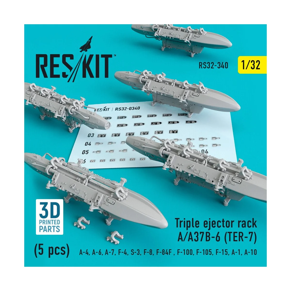 Triple Ejector Rack A/A37B-6 (TER-7) (5 pcs) (A-4, A-6, A-7, F-4, S...