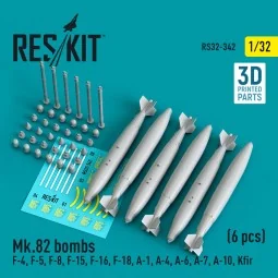 Mk.82 bombs (6 pcs) (F-4, F-5, F-8, F-15, F-16, F-18, A-1, A-4, A-6...