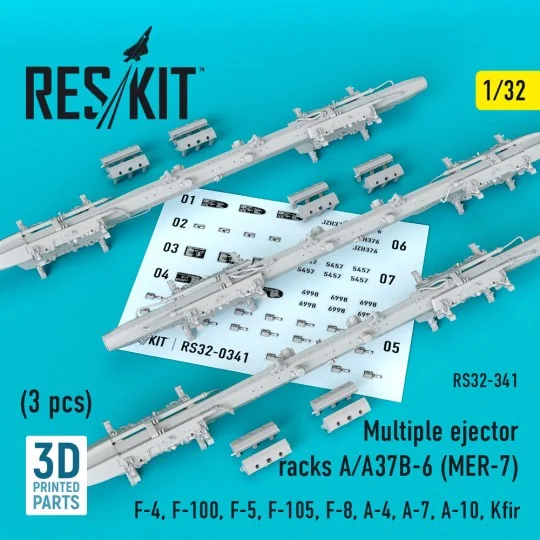 Multiple ejector racks A/A37B-6 (MER-7) (3 pcs) (F-4, F-100, F-5, F...