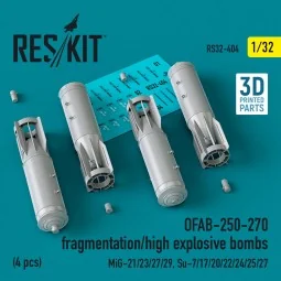 OFAB-250-270 fragmentation/high explosive bombs (4 pcs) (MiG-21/23/...