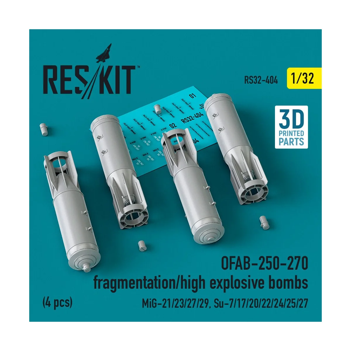 OFAB-250-270 fragmentation/high explosive bombs (4 pcs) (MiG-21/23/...