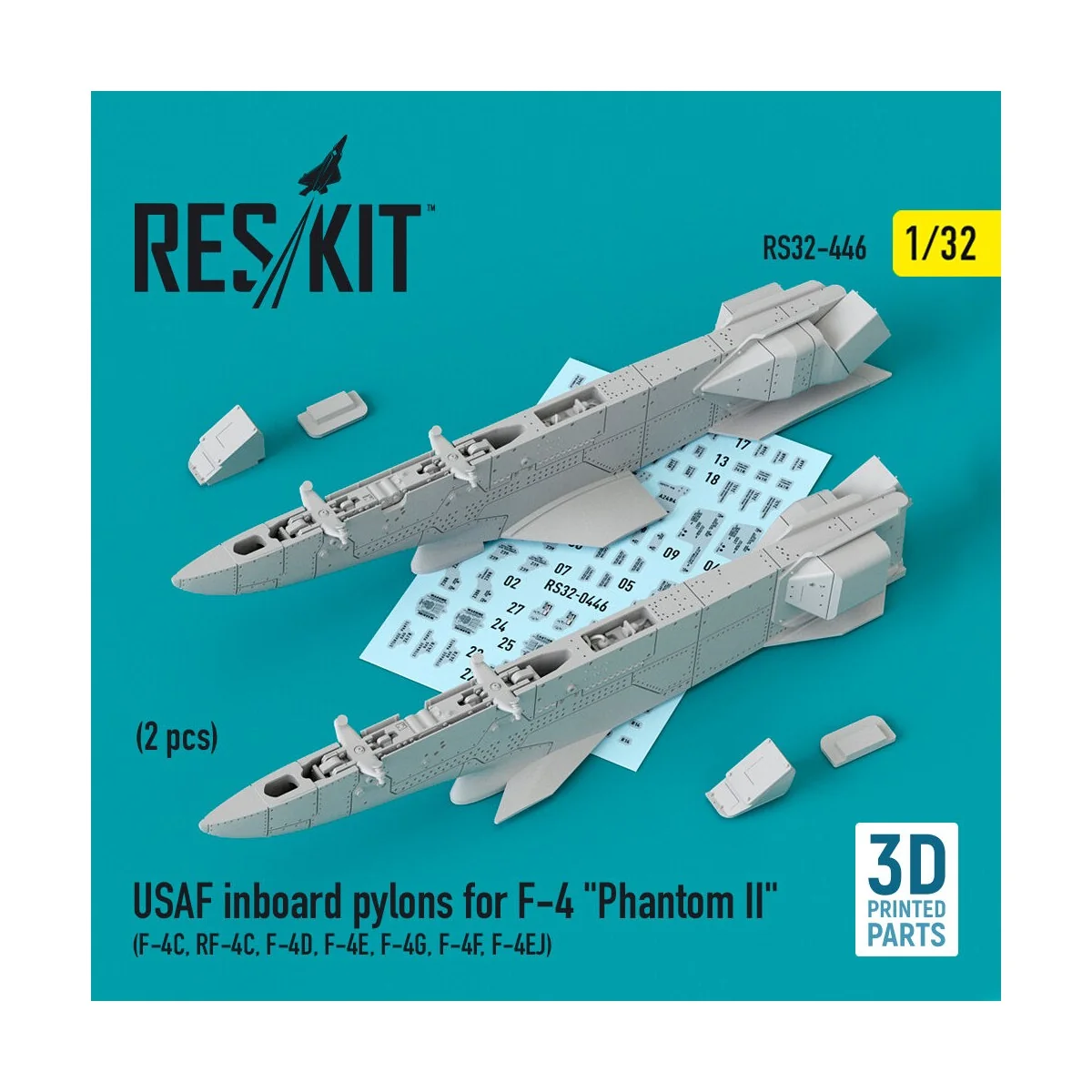 USAF Inboard pylons for F-4 Phantom II (2 pcs) (F-4?, RF-4?, F-4D, ...