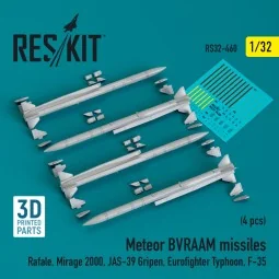 Meteor BVRAAM missiles (4 pcs) (Rafale, Mirage 2000, JAS-39 Gripen,...