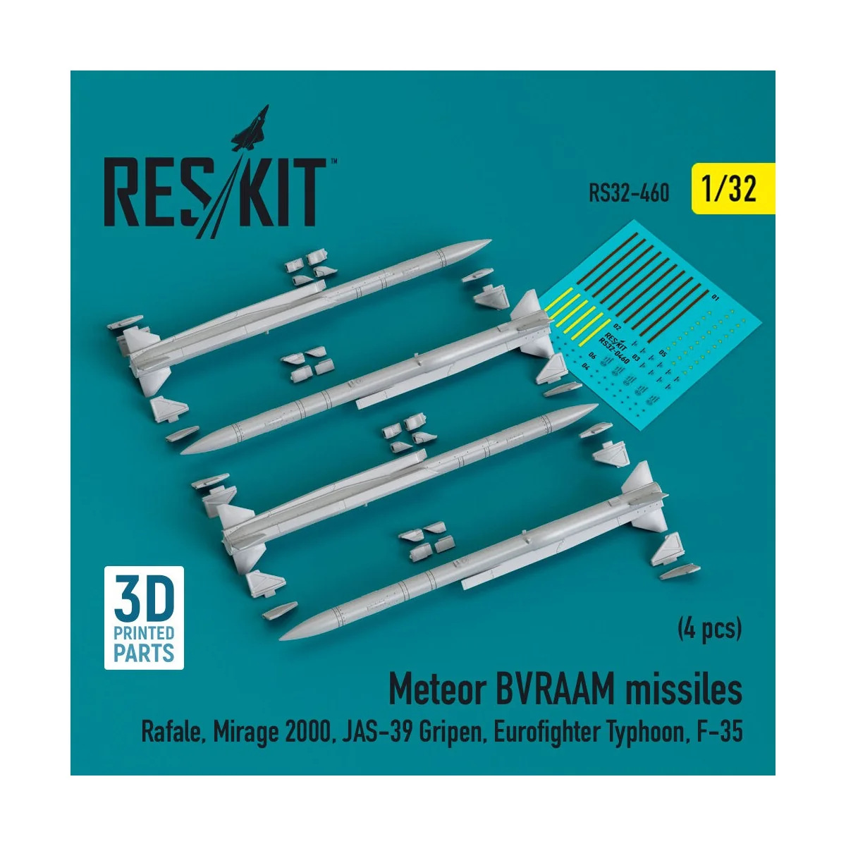 Meteor BVRAAM missiles (4 pcs) (Rafale, Mirage 2000, JAS-39 Gripen,...