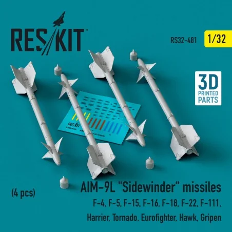 AIM-9L Sidewinder missiles (4 pcs) (F-4, F-5, F-15, F-16, F-18, F-2...
